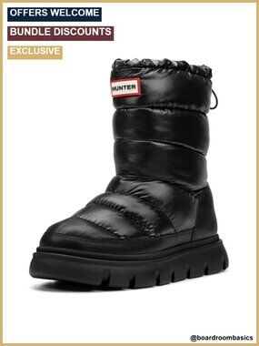 Women's Waterproof Insulated Winter Rain Boots Fleece Lined Bungee Cord